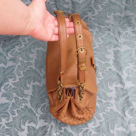 Bottega Veneta Intrecciato Cognac Leather Shoulder Bag - Picture 5 of 16